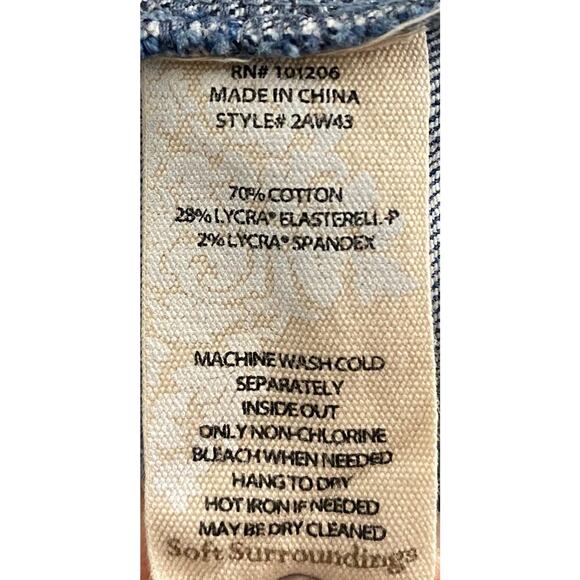 Soft Surroundings Womens Metro Crop Elastic Waist High Rise Jeans Cotton Stretch - Picture 6 of 6